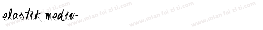 elastik mediu字体转换